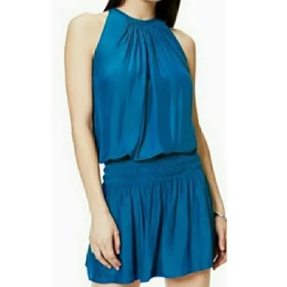 Ramy Brook Teal Halter Mini Dress